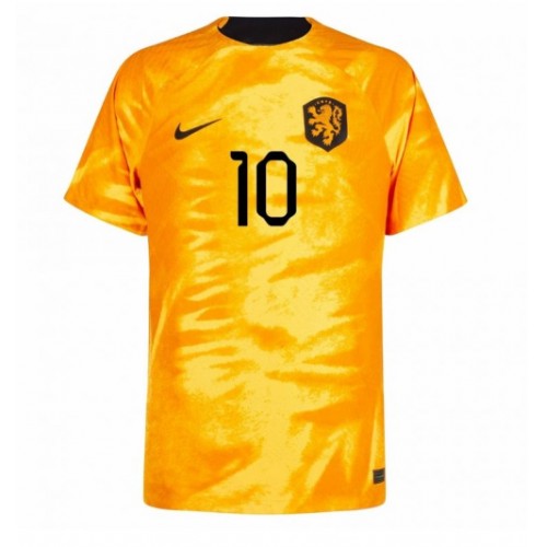 Lacne Muži Futbalové dres Holandsko Memphis Depay #10 MS 2022 Krátky Rukáv - Domáci